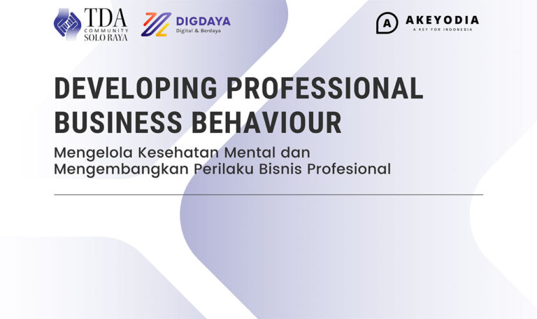 Webinar Cara Menunjukkan Perilaku Profesional Bersama Komunitas TDA Soloraya
